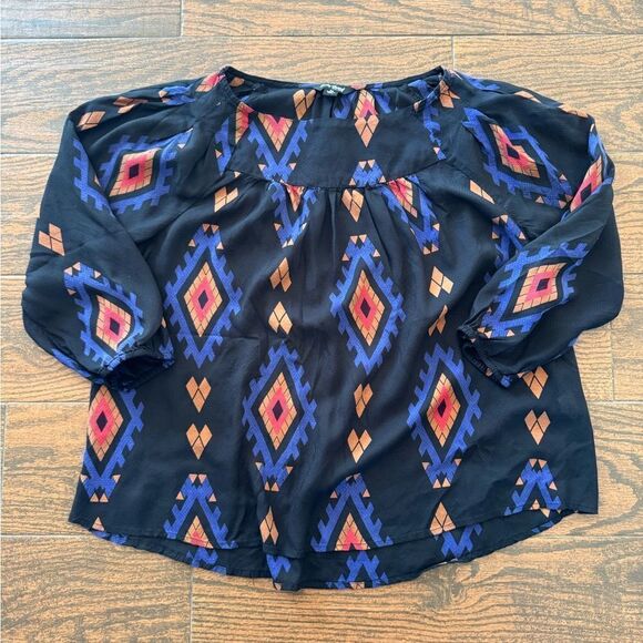 Lucky Brand Aztec blouse - Picture 5 of 6